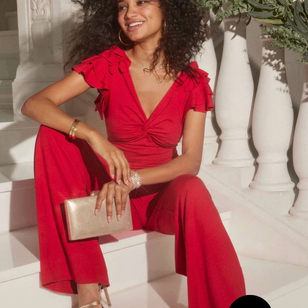 Elegant Red Jumpsuit